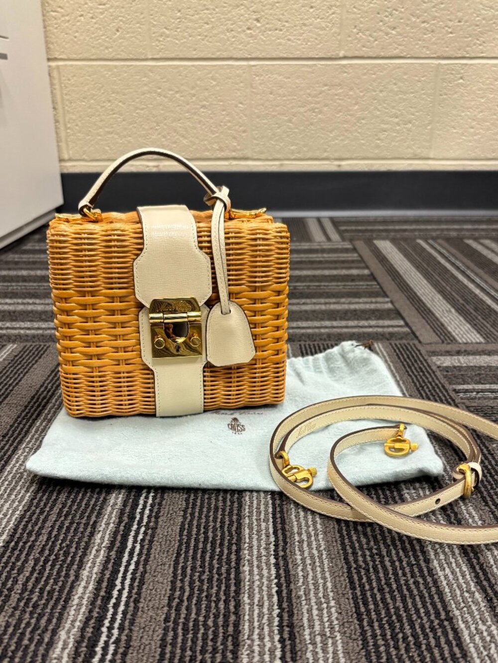 SOLD || Mark Cross Harley Rattan Bag